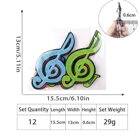 Assorted Musical Notes Embroidery Patches Iron On Appliques For Clothing DIY Decorative Musical Symbol Sewing Patches