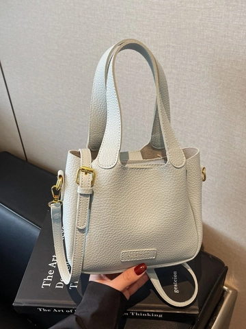 Women Minimalist Litchi Grain PU Leather Bucket Bag Small Fashion Handbag With Top Handles Adjustable Crossbody Shoulder Strap Daily Casual Bag