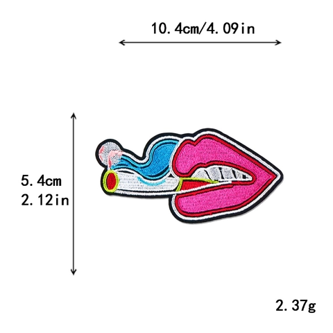 Set di Toppe Ricamate a Forma di Labbra e Bocca per Decorazione Fai-da-Te Abbigliamento Toppe Termoadesive o da Cucire per Giacche Borse