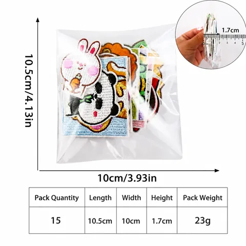 Cartoon Animal Embroidered Patches For Clothing Bags Shoes DIY Decoration Cute Dog Frog Cow Penguin Lion Panda Embroidery Patch Applique