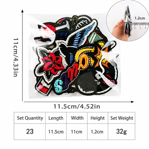 Computer Embroidered Patches For Clothing DIY Decoration Cartoon Animal Flower Lipstick Iron On Applique For Bags Shoes Hats