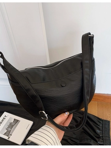 Minimalistische PU Leren Halfmaan Schoudertas Voor Dames Casual Verstelbare Riem Hobo Tas Voor Dagelijks Gebruik