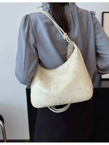 Bolso Hobo Vintage de Cuero de PU para Mujer Gran Capacidad Minimalista Bolso de Hombro Arrugado Correa con Nudo Bandolera Casual
