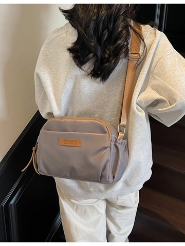 Damen Casual Nylon Umhängetasche Leichte Schultertasche Mit Mehreren Reißverschlüssen Große Kapazität Pendler Handtasche