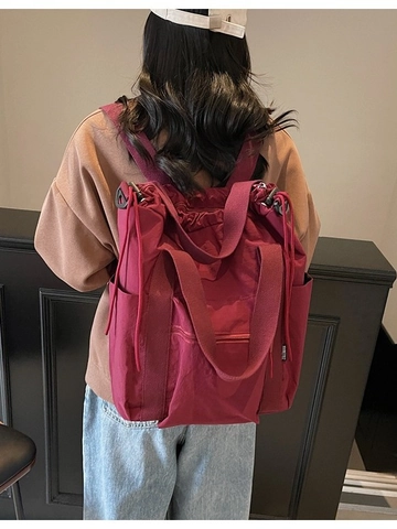 Bolso Tote de Lona Multifuncional de Gran Capacidad para Mujer Mochila de Nailon Impermeable Bolso de Hombro para Viaje