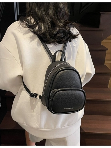Mini Sac à Dos pour Femme en Cuir PU Texturé Litchi Petit Sac à Dos Décontracté Sac à Bandoulière de Voyage