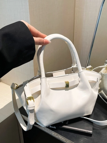 Sac Sous le Bras en Cuir PU Premium Femmes Niche Original Sac à Bandoulière Avec Nœud Boucle Métallique Mode Sac Quotidien
