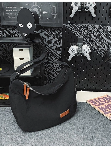 Große Kapazität Nylon Hobo Umhängetasche Urban Techwear Dumpling Verstellbarer Schultergurt Damen Herren Reise Casual Tasche
