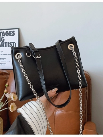 Minimalistische Damen PU Leder Beuteltasche Mit Kettengurt Mode Umhängetasche Für Den Täglichen Weg Damen Handtasche