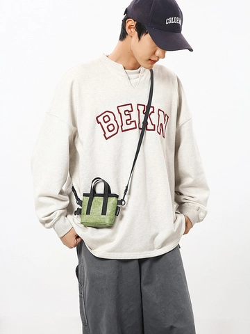 Borsa a Tracolla Mini in Carta Tyvek Casual Donna Uomo Moda Texture Grinzosa Borsa a Mano con Tracolla Regolabile Piccola Borsa a Spalla Portatile