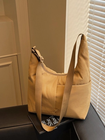 Damen Leichtgewicht Nylon Große Kapazität Tote Bag Minimalistisch Retro Umhängetasche Hobo Schultertasche Pendeln Unterarmtasche