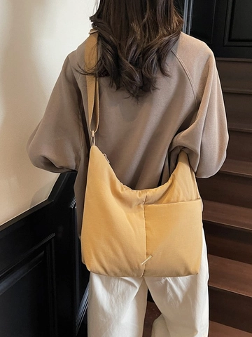 Damen Leichtgewicht Nylon Große Kapazität Tote Bag Minimalistisch Retro Umhängetasche Hobo Schultertasche Pendeln Unterarmtasche