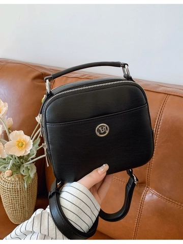 Women Multi-Functional PU Leather Small Square Bag Handheld Crossbody Shoulder Bag Mini Backpack Versatile Fashion Solid Color Purse