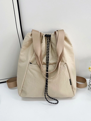 Damen Nylon Kordelzug Rucksack Große Kapazität Multifunktionale Umhängetasche Casual Fashion Eimer Rucksack Tote Tasche Für Reisen