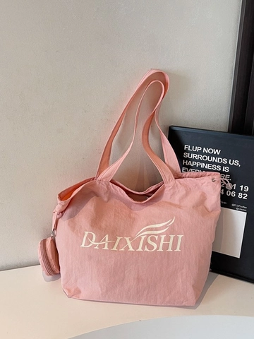 Damen Casual Große Kapazität Segeltuch Tragetasche Und Runder Beutel Kordelzug Umhängetasche Koreanischer Stil Pendeln Mode Handtasche