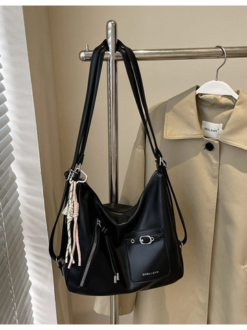 Damen Mode Weiches PU Leder Große Kapazität Hobo Schultertasche Pendler Tragetasche Mit Mehreren Gurten Vielseitige Tasche