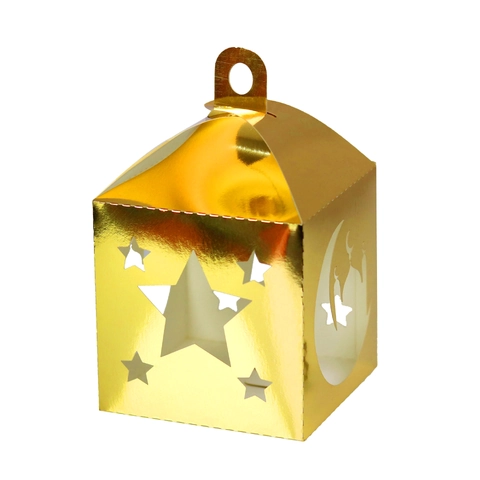 Ramadan Laser Cut Paper Lantern Lampshade Star Moon Mosque Hollow Cardboard Light Cover Eid Mubarak Party Desktop Decor