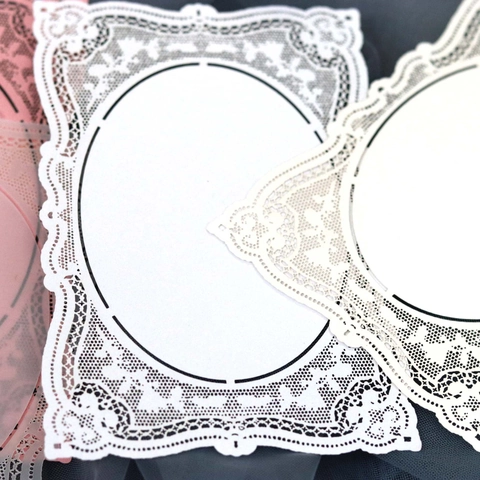 Vintage Hohle Spitze Perlpapier Rahmen Für DIY Scrapbooking Hochzeit Einladung Dekoration Laser Geschnitten Blumen Papier Karte