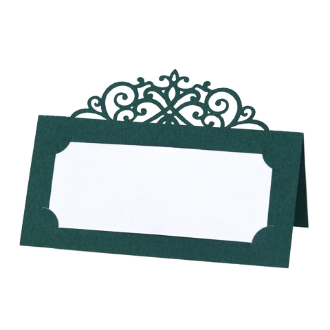 Marque-Places Découpés au Laser Style Européen Motif Floral de Vigne en Papier Nacré Cartes de Nom Pliables pour Mariage Banquet Fête Décoration de Table