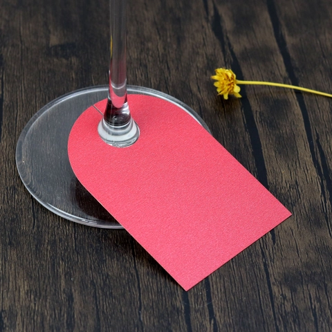 Marque-places en Papier Perlé Découpés au Laser pour Verre à Vin Étiquettes Nominatives Vierges pour Décoration de Table de Mariage Banquet Fête