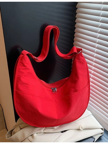 Borsa Hobo in Tela da Donna di Grande Capacità Borsa a Tracolla Casual a Mezzaluna Con Tracolla Larga Regolabile