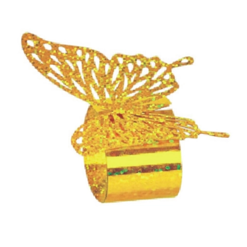 Butterfly Shaped Napkin Rings Laser Cut Paper Hollow Out Glitter Gold Decor For Wedding Banquet Party Table Decoration