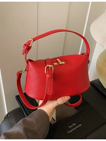 Mode Damen Litschimuster PU Leder Umhängetasche Gold Metall Drehverschluss Handtasche Mit Verstellbarem Schultergurt Täglich Henkeltasche