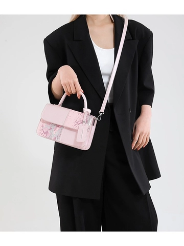 Trendige Schlangenhaut Spleißen Kleine Quadratische Umhängetasche Für Damen Chic PU Leder Schulter Handtasche Mit Griff Für Den Alltag