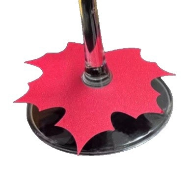 Red Maple Leaf Wine Glass Decoration Cards Pearlescent Paper Place Cards For Wedding Banquet Party Table Setting Ornament