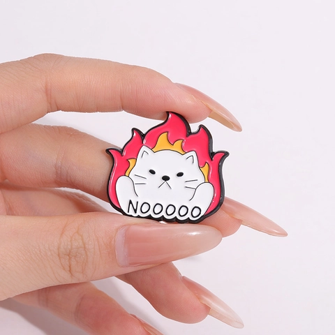 Cartoon Legierung Emaille Pin Lustige Meme Faule Katze Abzeichen Kreative Tier Revers Brosche Für Kleidung Tasche Rucksack Zubehör