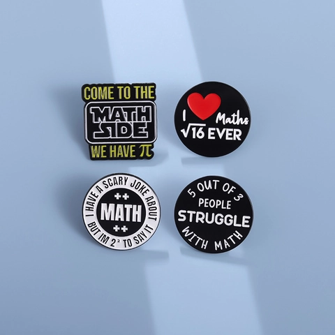 Creatieve Wiskundige Formule Emaille Pin Legering Academische Humor Broche Voor Studenten Leraren Rugzak Decor Badge Sieraden