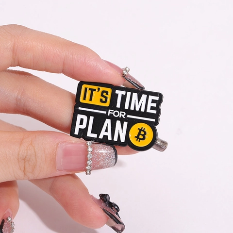 Bitcoin Emaille Pin Legierung Geld Evolution Und Plan B Brosche Für Rucksack Bekleidungszubehör Herren Damen Geek Schmuck Geschenk