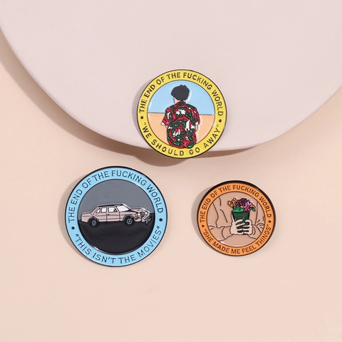 TV-Show-Themen-Runde Emaille-Pin-Set Zinklegierung Brosche Für Kleidung Rucksack Cartoon-Illustration Revers-Abzeichen-Zubehör