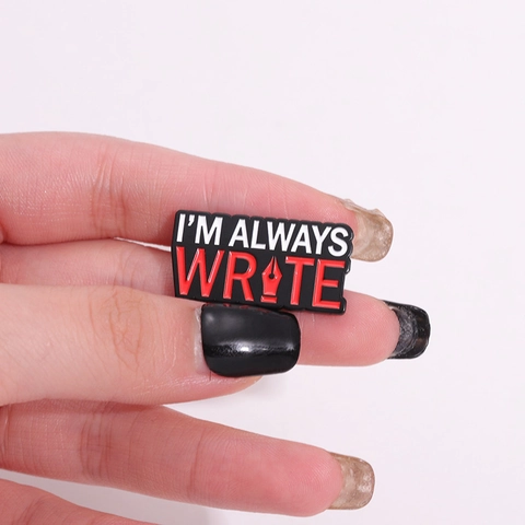 Funny Letter Enamel Brooch Pin I'M ALWAYS WRITE YES I AM ALWAYS RIGHT Slogan Alloy Badge For Clothes Backpack Hat Unisex Creative Jewelry Gift