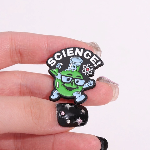 Spilla in Smalto Cartoon Laboratorio Scientifico Personaggio Heisenberg Boccetta in Lega Verniciata per Zaino Cappello Unisex