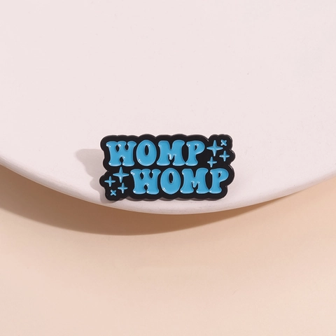 Trendy Enamel Womp Womp Letter Lapel Pin Zinc Alloy Brooch Personalized Star Badge For Clothes Bag Decoration Unisex Accessory