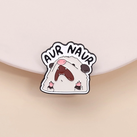 Divertente Spilla Smaltata Opossum Urla Aur Naur Cartone Animato Animale Meme Spilla in Lega di Zinco per Zaino Abbigliamento