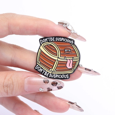 Lustige Mimik Truhe Emaille Anstecker Don't Be Suspicious Cartoon Legierung Brosche Für Rucksäcke Jacken Schmuck Geschenk