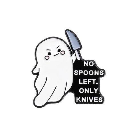 Spille Smaltate Punk Divertenti a Forma di Scheletro di Fantasma Spilla in Lega per Zaini Abbigliamento Regalo di Halloween