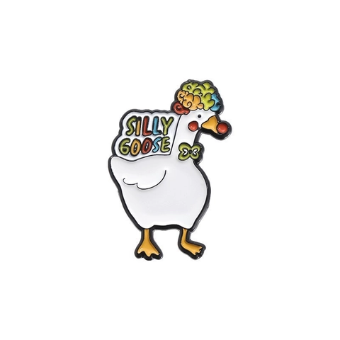 Cartoon Cat Goose Ghost Alloy Enamel Brooch Pins Funny English Slogans Badges Accessories For Hats Backpacks Jackets Gift