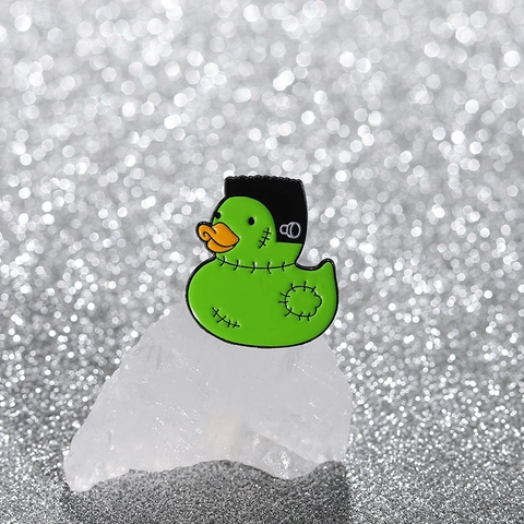 Divertido Halloween Pato Esmalte Pin Frankenstein Zombie Vampiro Diablo Aleación Broche Para Mochila Ropa Accesorios Regalo