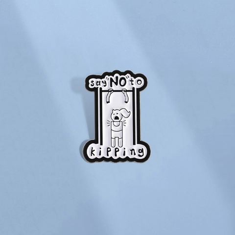 Lustige Fitness Brosche Say NO To Kipping Emaille Pin Zinklegierung Abzeichen Für Fitnessstudio Kleidung Rucksack Unisex