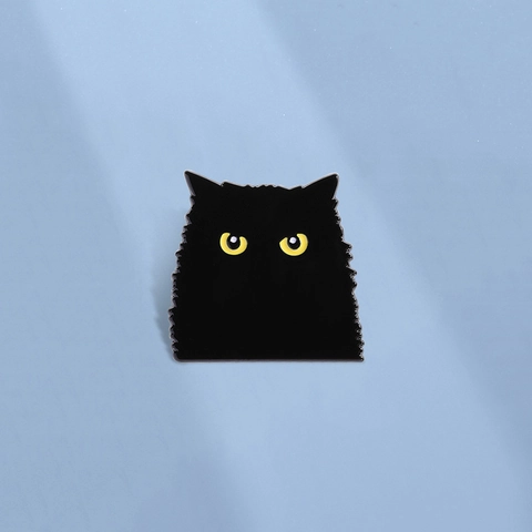 Creatieve Mini Schattige Zwarte Kat Emaille Pin Zinklegering Cartoon Dier Badge Rugzak Hoed Decoratieve Broche Voor Mannen Vrouwen Kinderen