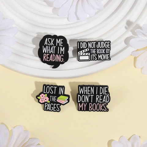 Creatieve Legering Emaille Brosche Gepersonaliseerd Lezen Citaten Boekenliefhebber Emaille Pin Badge Voor Tassen Accessoires