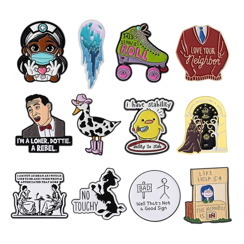 Broches en Émail Rigolotes en Métal Badge en Alliage pour Sac à Dos Vêtements Chapeaux Accessoires Citations Animaux Cadeau Femme Homme