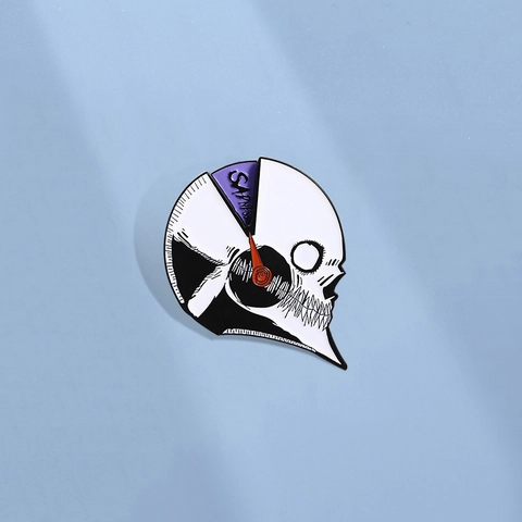 Kreative Skelett Emotions Messgerät Emaille Pin Zinklegierung Brosche SADNESS EMPTY BROKEN Rotierender Zeiger Badge Für Kleidung Taschen
