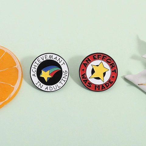 Lustige Emaille Brosche Pin Achievement In Adulting An Effort Was Made Sarkastisches Abzeichen Zinklegierung Cartoon Pin Für Taschen Kleidung