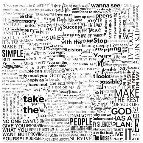 Black White Motivational Quotes Stickers Waterproof PVC Minimalist Text Decals For Laptop Guitar Luggage DIY Decorative Label