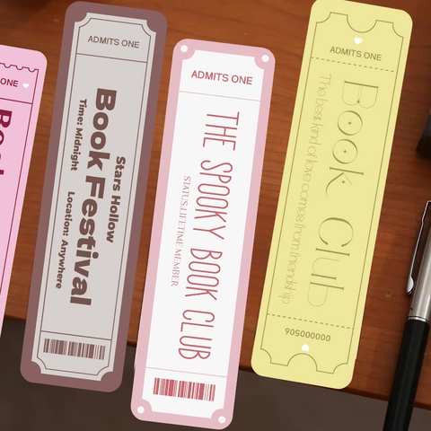 Retro Ticket Stijl Bladwijzers Collectie Boekenclub Wit Karton Bladwijzers Voor Lezen DIY Boek Decoratie Briefpapier Cadeau