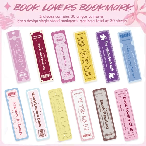 Retro Ticket Stijl Bladwijzers Collectie Boekenclub Wit Karton Bladwijzers Voor Lezen DIY Boek Decoratie Briefpapier Cadeau